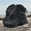 Fashion Comfy Leather Men's Ankle Boots Fashion Male High Top Shoes New Design Outdoor Hiking Boots Man Casual Boots Men Walking Shoes