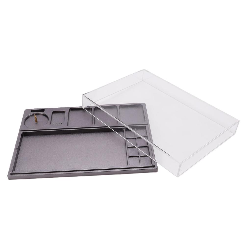 Watch Parts Organizer Watch Movement Tray Acrylic Dust Cover Parts Storage Box for Repair Crafting