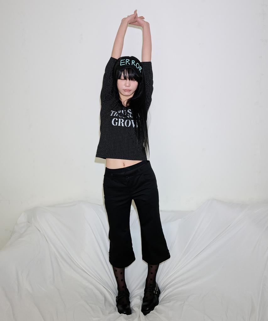 Isjabaibeu Snap Point Capri Pants - Black