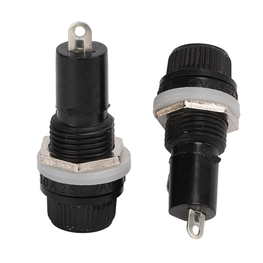100pcs 5x20mm Fuse Holder 10A 250V Electrical Panel Mounted Fuse Holder for Electronic Equipment