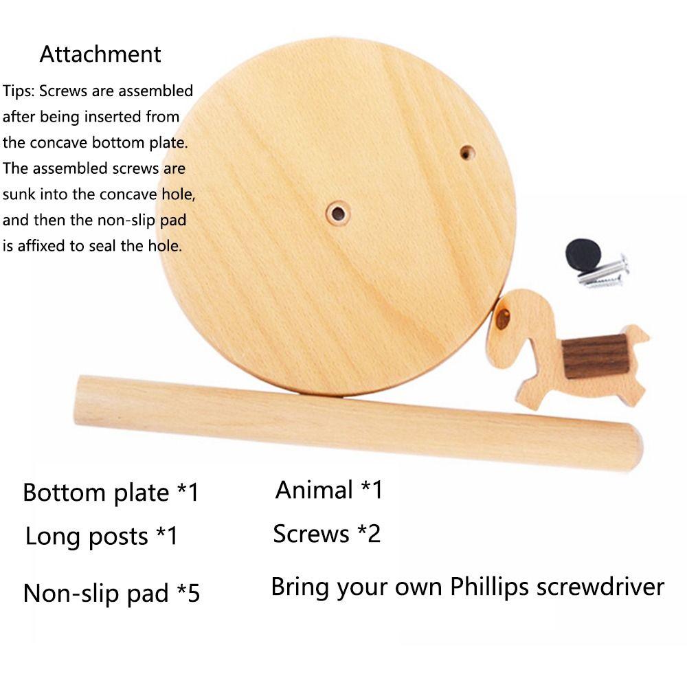 Solid Wood Creative Kitchen Tissue Holder Durable Standing Paper Roll Organizer  Table Top