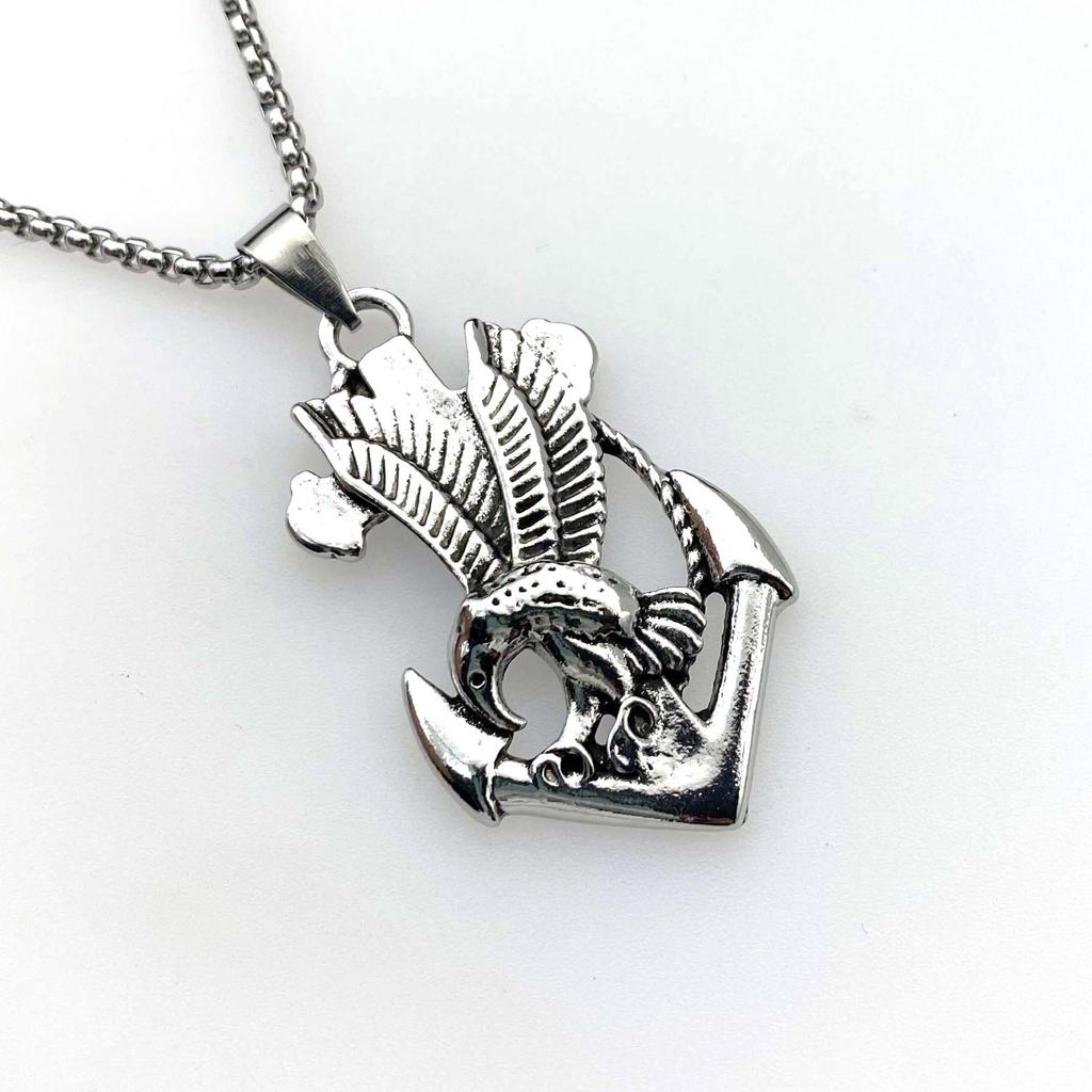 Necklace Punk Gothic Eagle Anchor Necklace Pendant