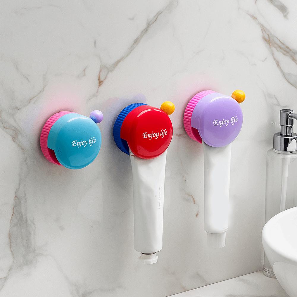 3Pcs Wall Mounted Suction Cup Toothpaste Storage Rack Plastic Face Wash Storage Clip  Toilet