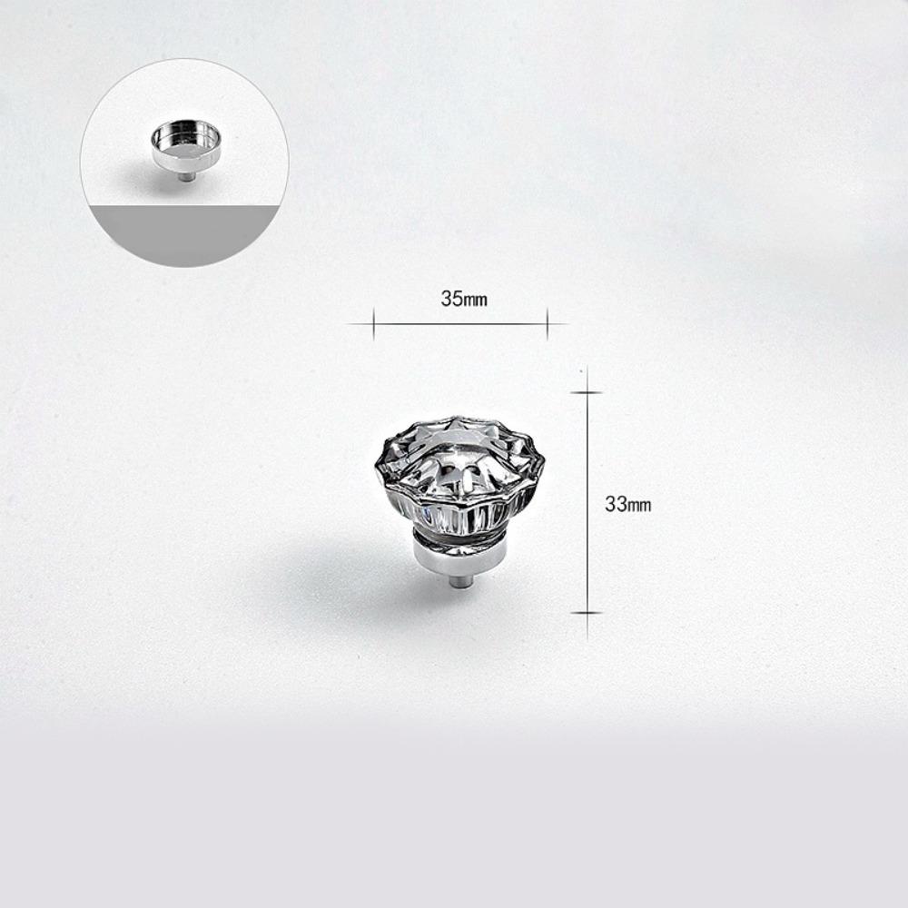 Gold Grey Transparent Crystal Cabinet Knobs Durable Excellent Design Crystal Knobs Furniture Dresser Knob for Kitchen Bathroom