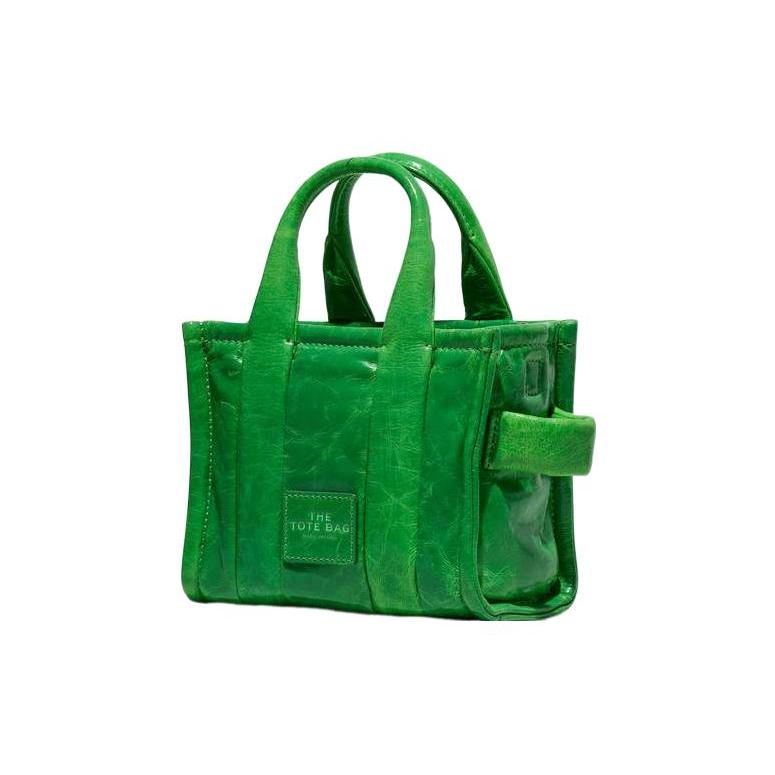 New MARC JACOBS Lambskin Tote Bag, Shopping Bag, Shoulder Bag, Crossbody Bag, Handbag Mini Women's Green H064L03FA22-360