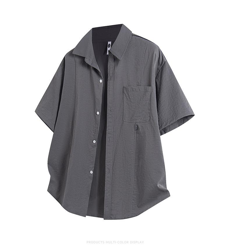 Kurzarmhemd für Herren im Sommer, locker und vielseitig, Freizeitshirt