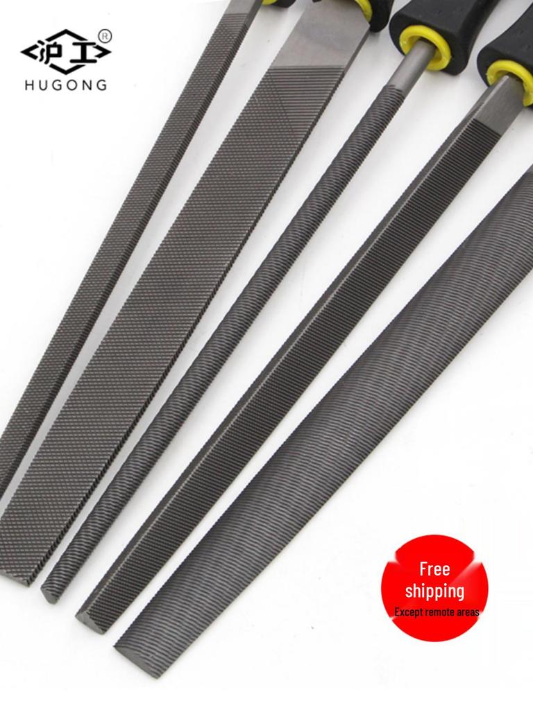 Medium Tooth Steel File Set: Flat, Round, Half-Round, Triangular, Square