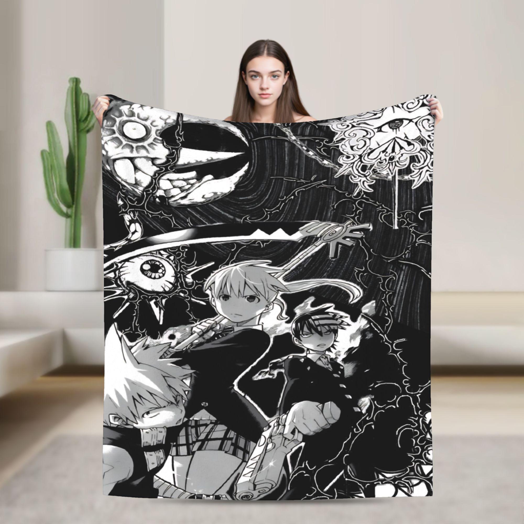 

Medusa Souleaters Blanket Cover Fleece Super Warm Throw Blankets for Car Sofa Couch Bed Rug 100x150cm