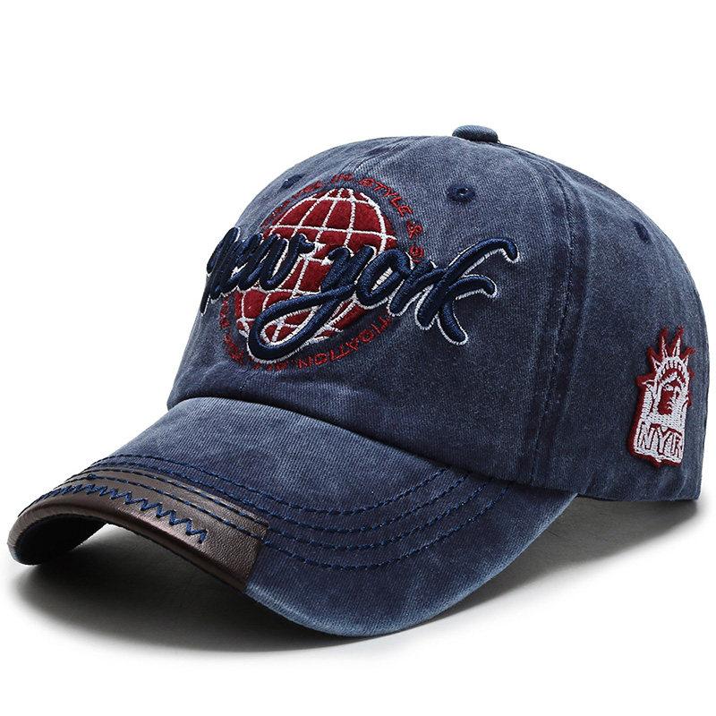Vintage Washed Cotton Baseball Cap For Men Women New York Embroidery Snapback Hat Unisex Retro Dad Hat Outdoor Sun Gorras