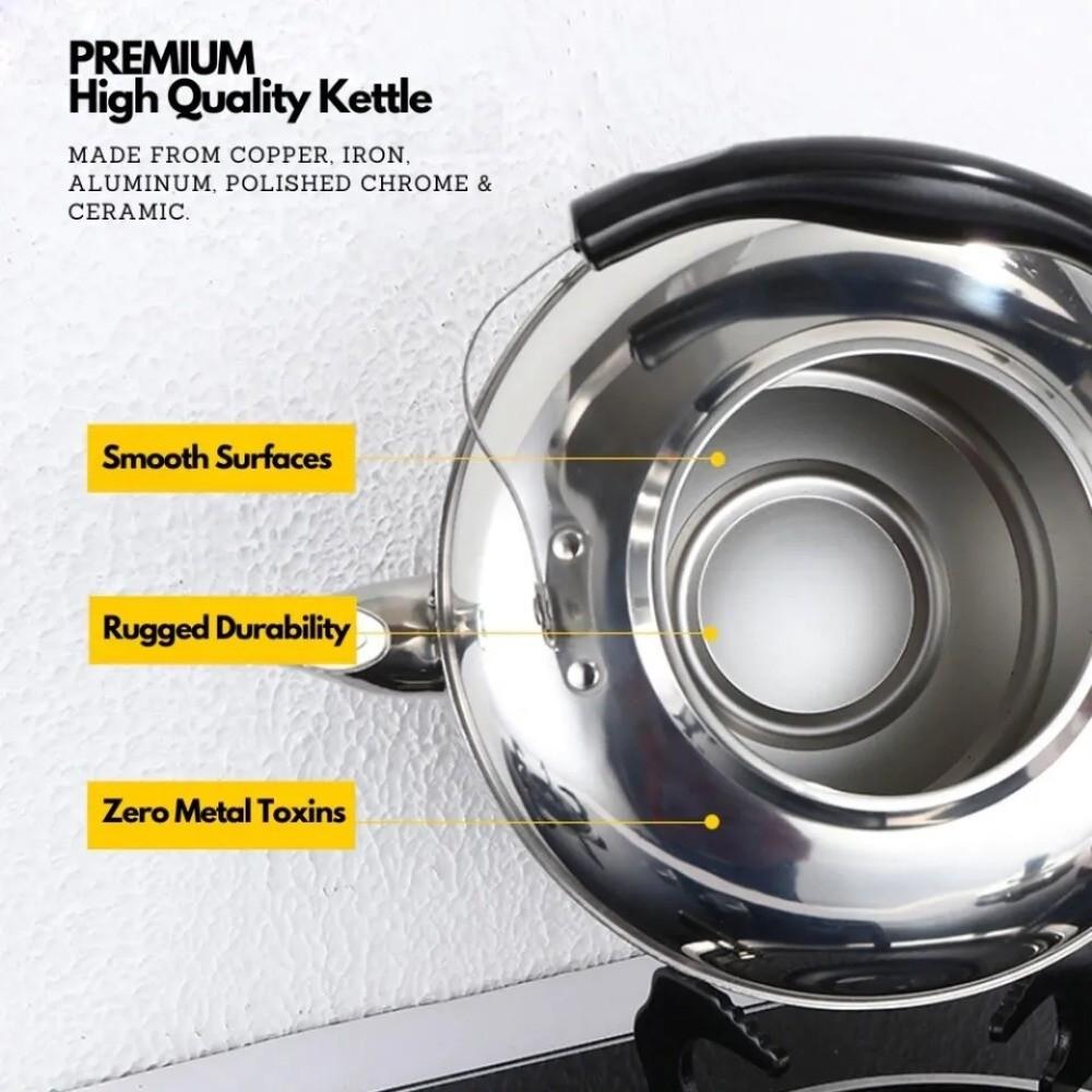Large Diameter Spout Stovetop Water Boiler Anti Burn Handle Water Heating Kettle  Water Boiling