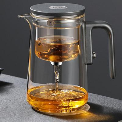 Teekanne mit Teesieb für Zuhause, mit Einsatz, auslaufsicher, verbrühungshemmender Griff, Druckkontrolle, Teekannen für losen Tee, Blumentee