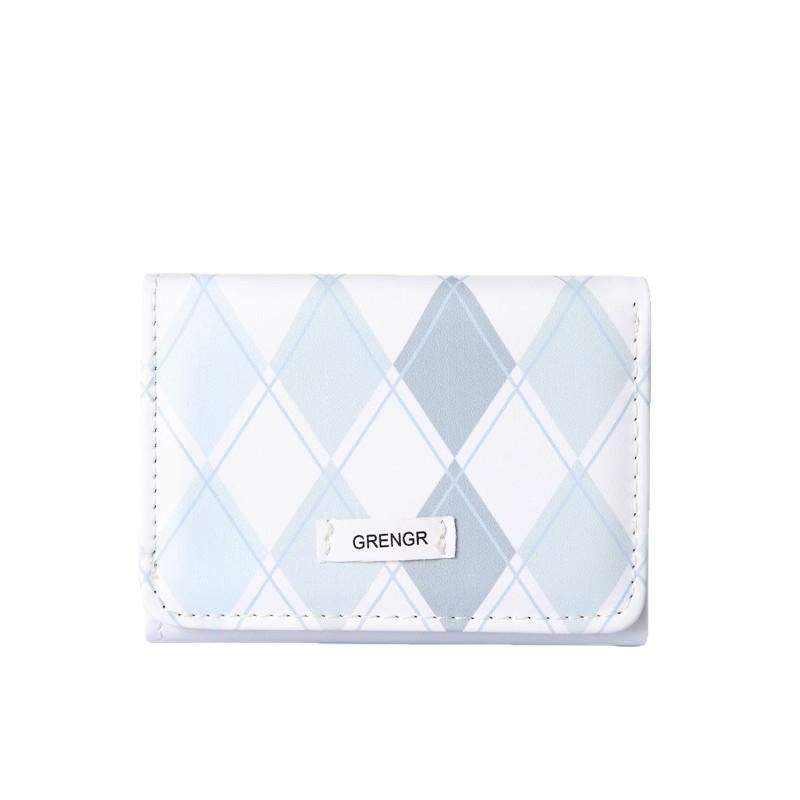 Plaid Wallet Simple Multifunctional Student Wallet Change Card Bag