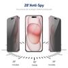ENKAY HAT PRINCE 2Pcs For iPhone 15 Anti-Spy Film 9H Scratch-proof Screen Protector