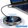 3W 360 ° VLOG Living Omnidirectional PC Computer Built-in Speaker Portable Desktop Conference Speaker USB Microphone