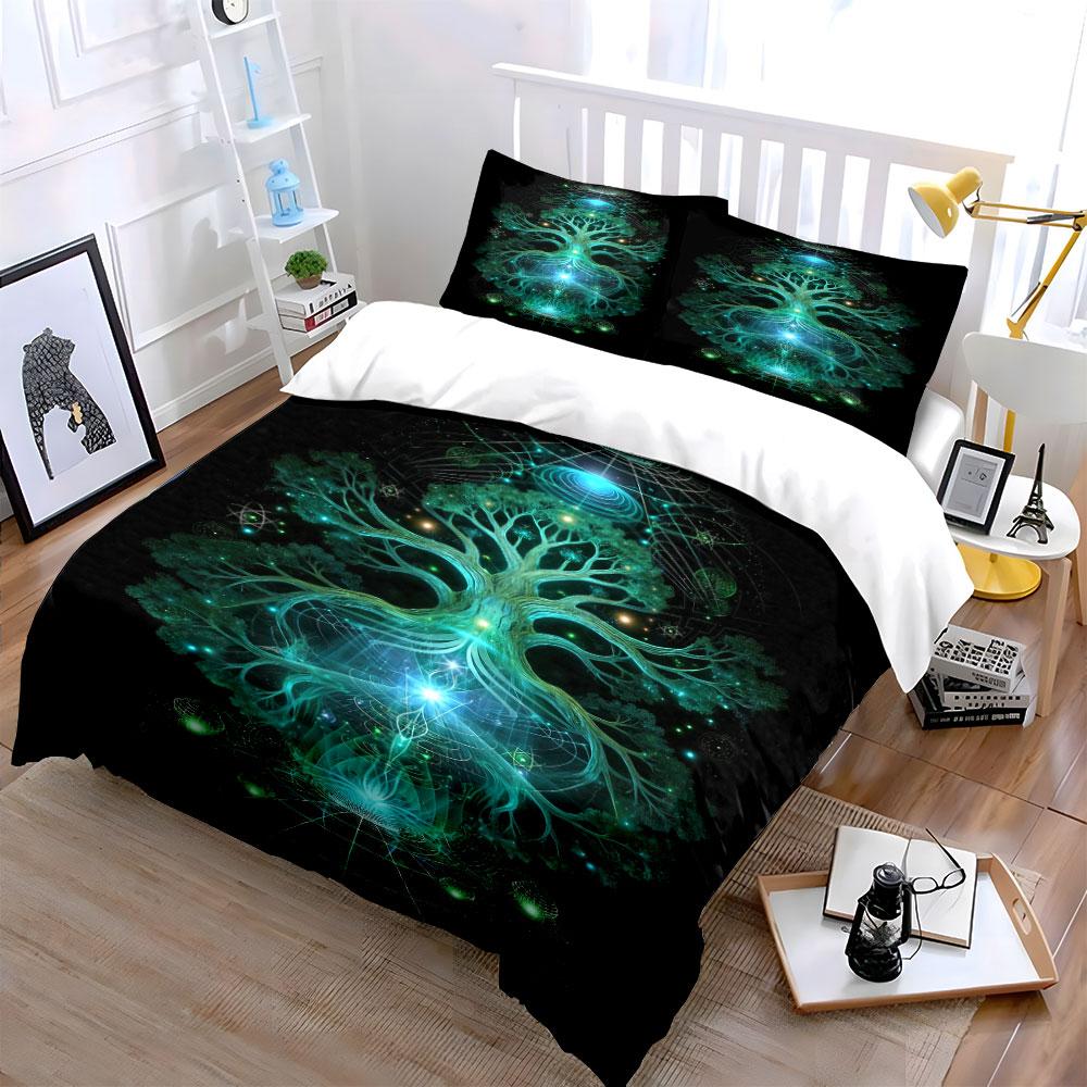 Glowing tree with patterns. Bedding sets Duvet cover sets Duvet covers Pillowcases(1 * Duvet Cover 2 * Pillowcases without duvet insert)