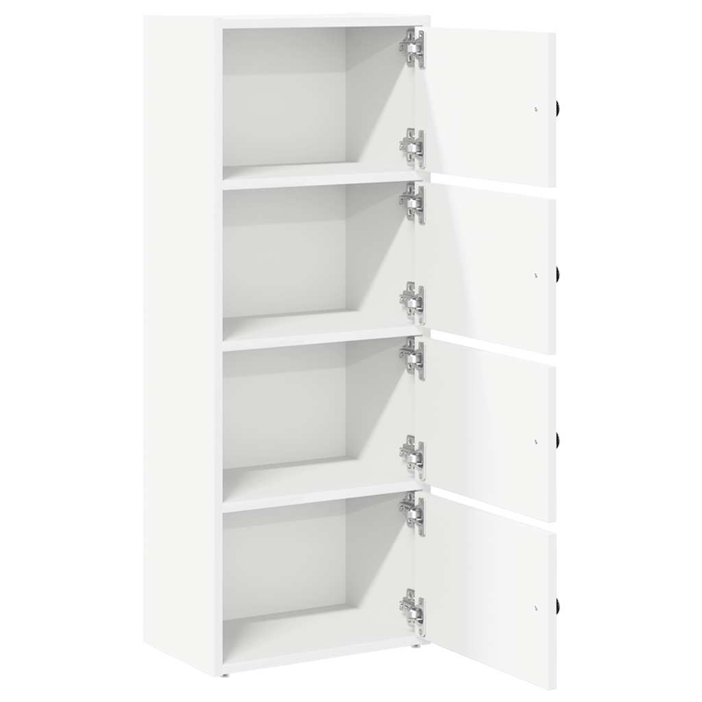 Bookshelf White 40x24x102 cm Engineered Wood