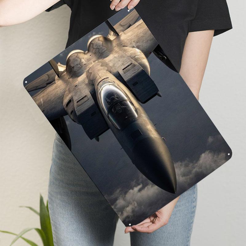 

F15 Eagle Sign Airplanes Poster Bathroom Decor Custom Metal Tin Signs for Wall Art Decoration Things for Room Design Coffee Bar 20x30cm（7.8x11.8inch）