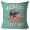 Colorful Cute Cartoon Pet Dog Cat Cushion Cover for Children Room Sofa Decor Animal Dinosaur Giraffe Pillow Case Pillowcase