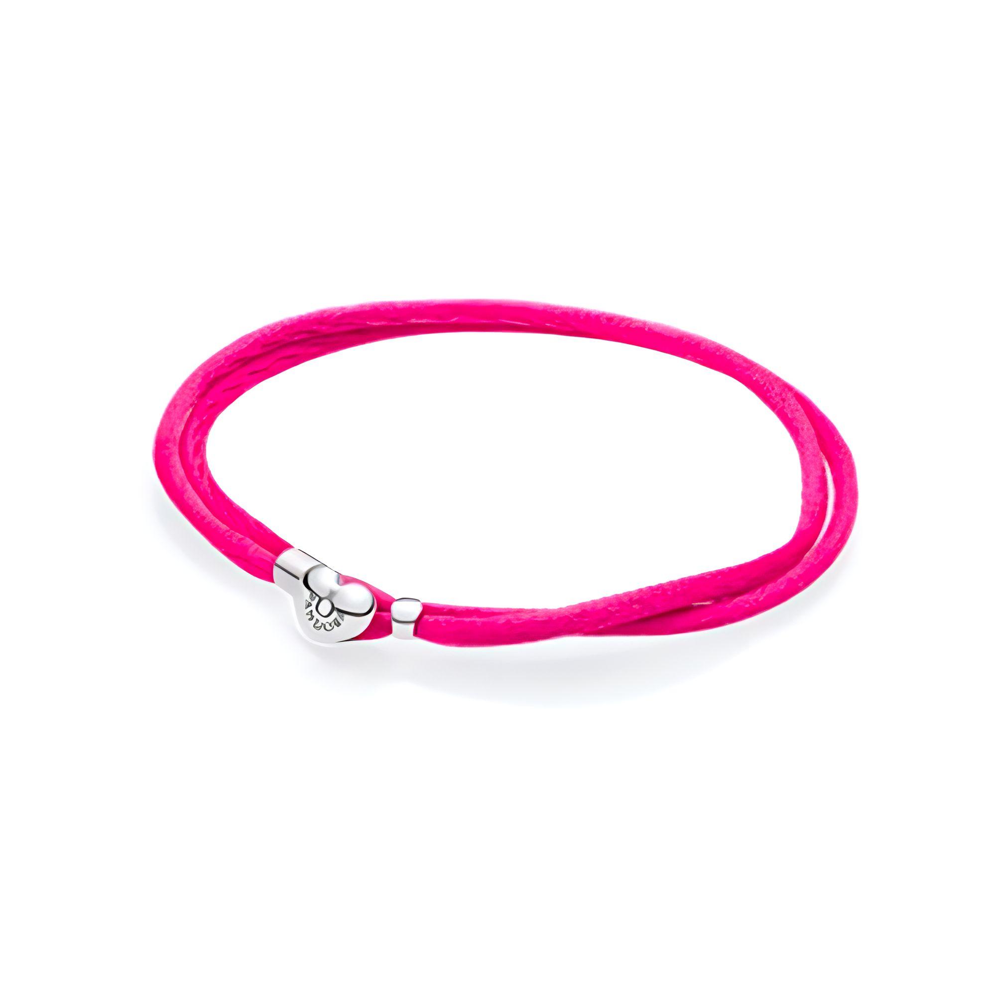 Pandora Moments Fabric Bracelet 925 Silver Bracelet Women bracelet Pink 590749CPH 16cm