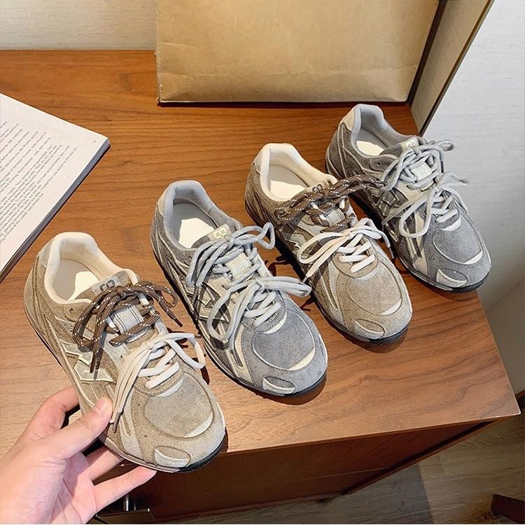 [Uncle Shoes] Dexun Shoes New Women's Jogging Sneakers Retro Autumn Forrest Gump Shoes Children's Casual Dad Shoes Thick