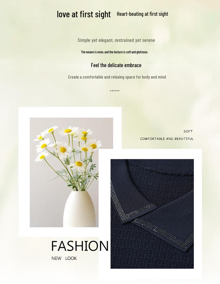 Mom's Spring Knit Sweater - Stylish Plus Size Top for Mid-Aged & Elderly Women