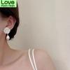 Retro Pearl Flower Earrings Women 'S Jewelry All Match Elegant Look Temperament Bridal Pendant Present Gift Idea AccessoriesVintage Pendant