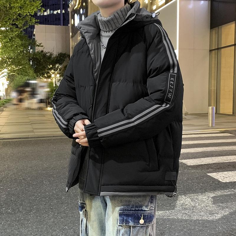 Fashion Casual Jacket Big Size Cotton Clothing Men's Winter Down Cotton Coat Loose Thickened Models of Cotton Bread Clothing Jacket
