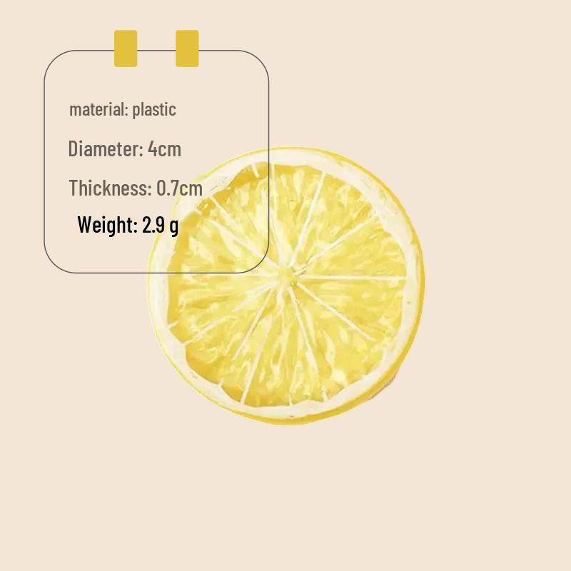 Plastic Lemon Slice Models for Creative Decor and Teaching Props