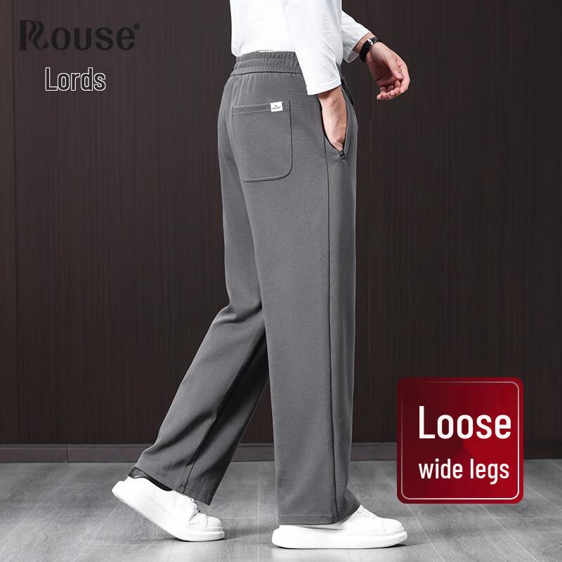 Luozi Men's Spring Autumn Straight-Leg Sport Casual Pants