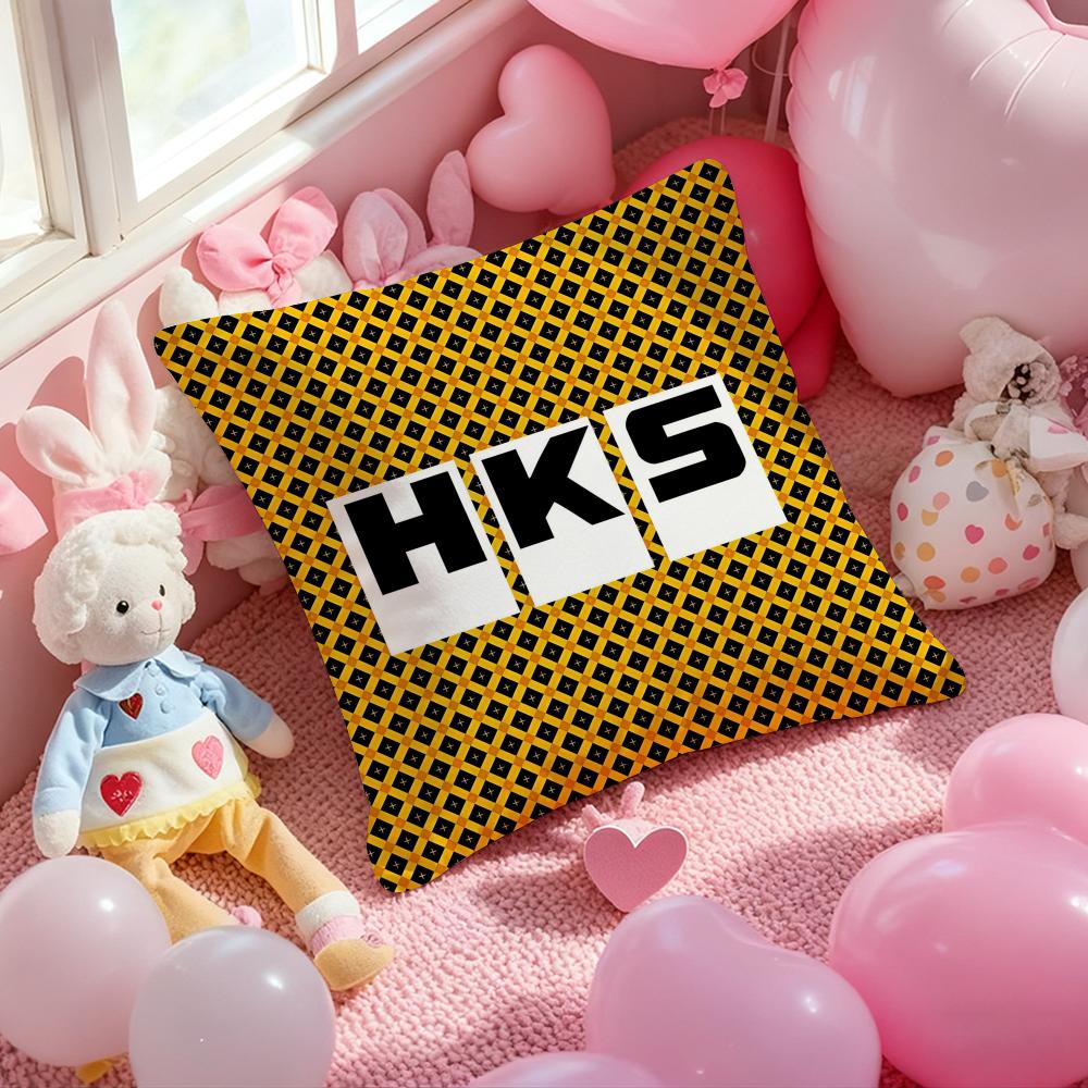 Fashion H-HKS-S Logo Cushion Cover Pattern Printed Pillowcase for Living Room Sofa Cushion Cover & Bedroom Decor