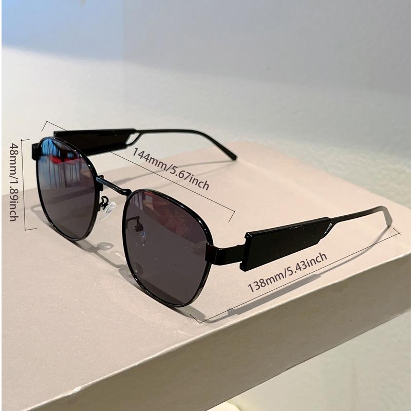 Vintage Round Sunglasses Women New in Fashion Solid Color Casual Shades Trendy Luxury Brand Design Decor Sun Glasses