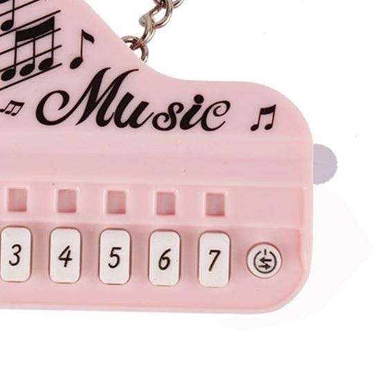 Schlüsselanhänger-Anhänger, Mini-E-Piano-Form, 8 Tasten, leichte Musik, Cartoon-Paar-Anhänger, exquisiter Schlüsselanhänger, lustiges Geburtstagsgeschenk