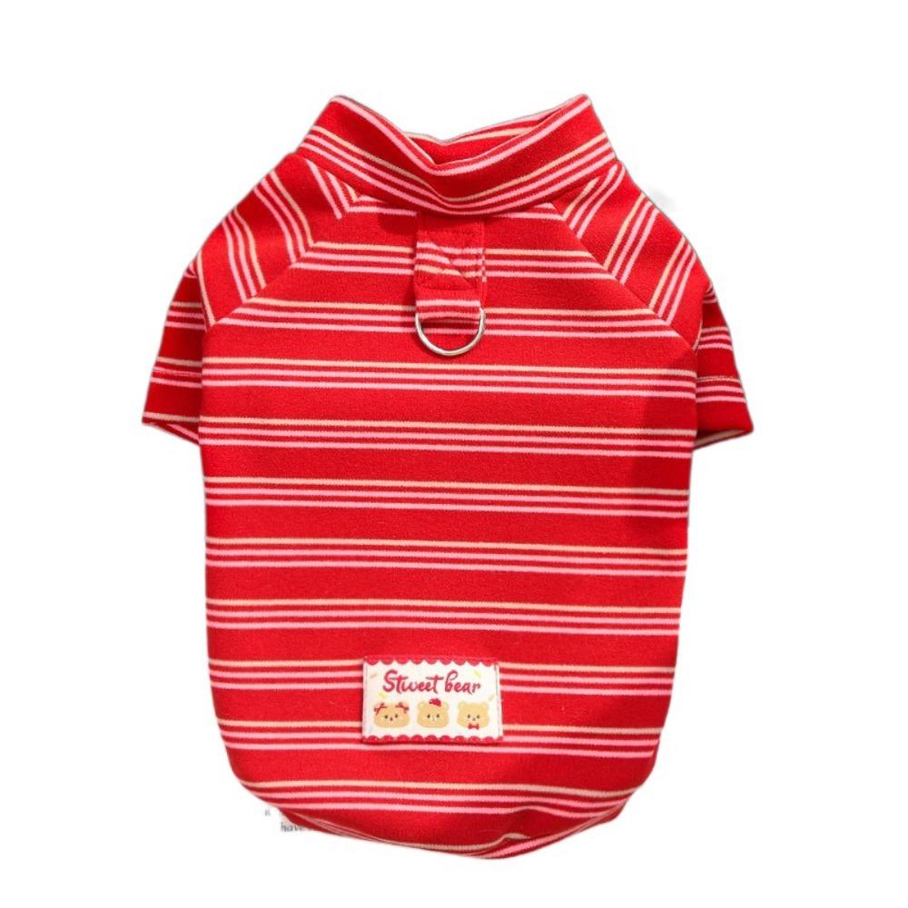 

Warm Pet Jumpsuit Comfortable Dog Sweatshirt Festive Dog Striped Hoodie Going Out XS-Style A