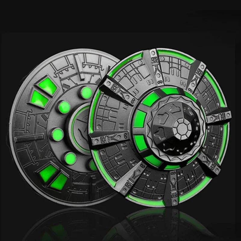 Luminous Ufo Fidget Spinner Edc Metal Alloy Relieve Anti-Stress Reducing Toys Spinning Top Glowing Decompression For Children