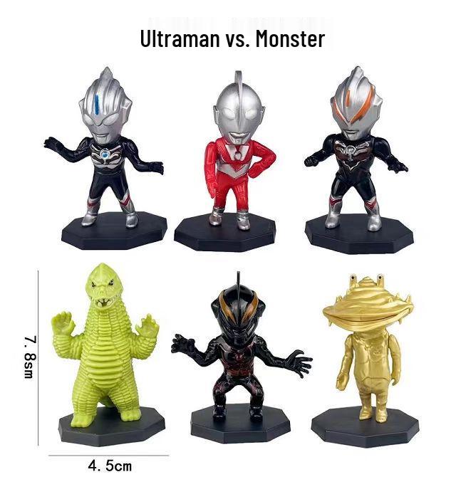 

Cartoon Superhero vs. Dinosaur Cake Toppers: Kids Birthday Decoration Set