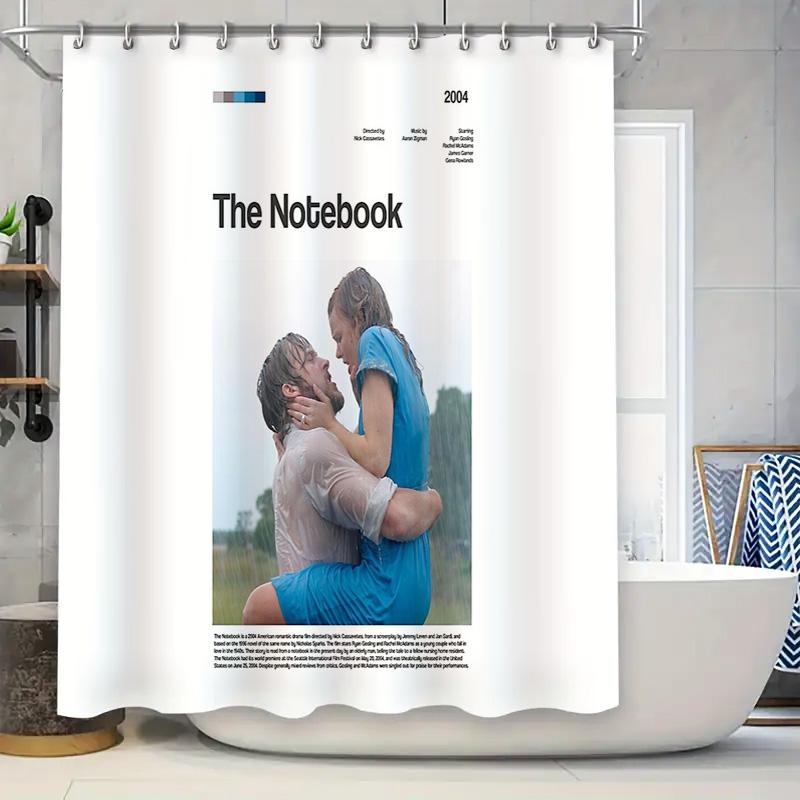 

Vintage Movie Shower Curtain The Notebook Romantic Film Decor Bathroom Set Waterproof Scenic Backdrop Artistic Gift Home Decor W60H190(CM)-1 Pcs