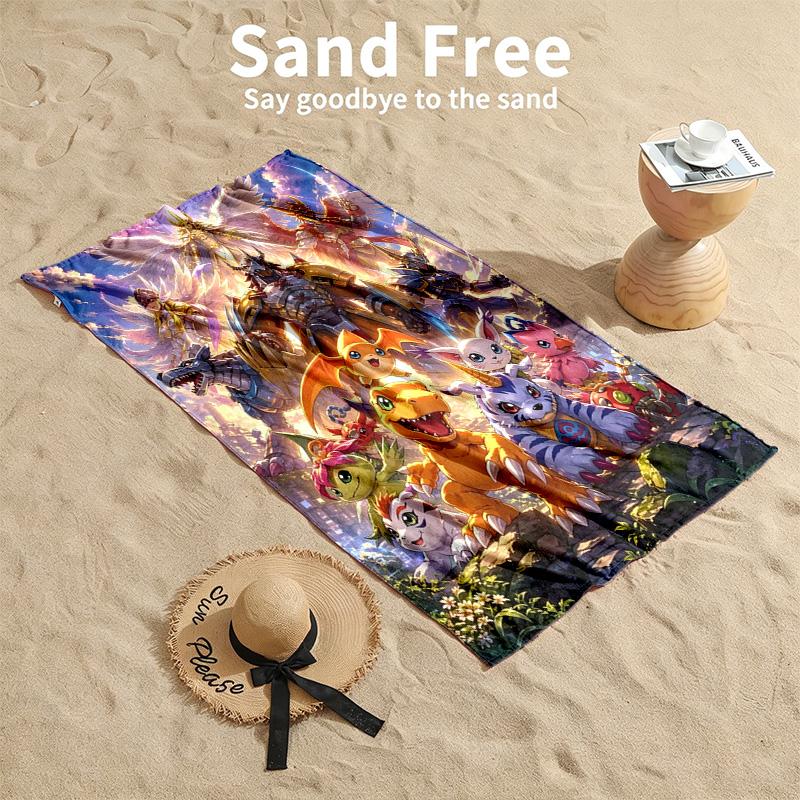 Digimon Beach towels also serve as bath towels summer essential a musthave for the outdoors the beach and the pool