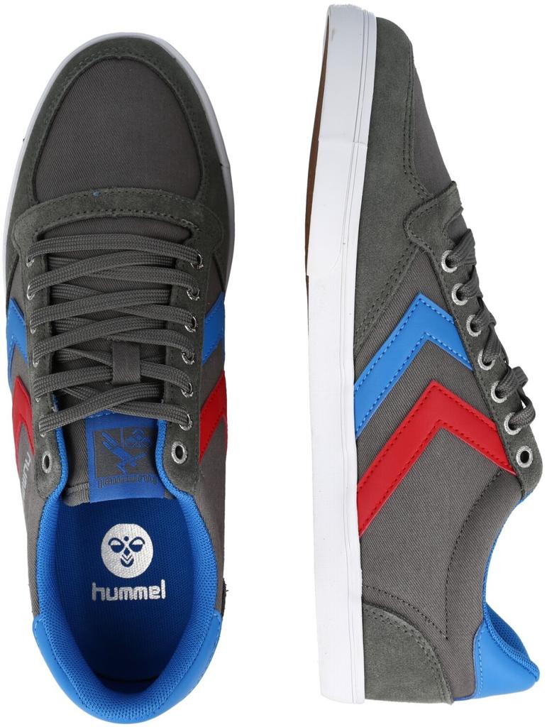 Кроссовки Hummel Slimmer Stadil Low Canvas castlerock/ribbon red/brilliant blue