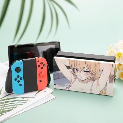 Switch Base Protective Case, Food Wars!: Shokugeki No Soma Erina Nakiri Underwear, Anime Dock Cover, Dustproof, Scratch-Resistant, Lightweight, Easy T
