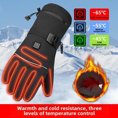 Beheizte Motorradhandschuhe für Männer und Frauen, batteriebetriebene Arbeitshandschuhe, Touchscreen-Winddichte Handschuhe, wasserdichte Handschuhe, Handwärmer für Camping