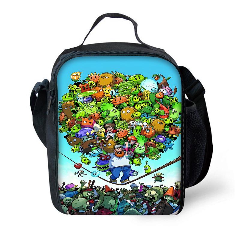 Child Hot Game For P-Plantss Vs Z-Zombiess School Backpack with Lunch Bags ,Pencil Bags ,School Bags for Boys Girls Best Gift