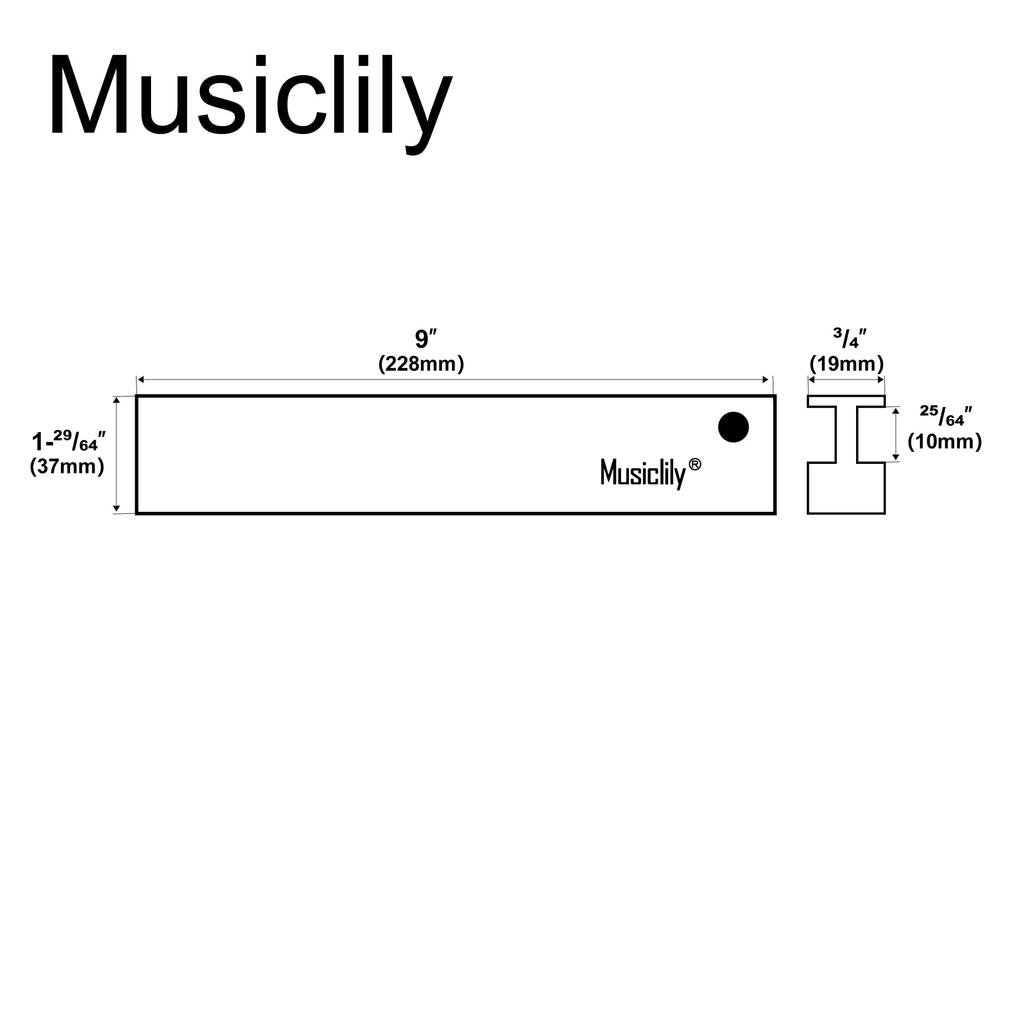 Musiclily Pro Aluminum Fret Beam Fret Leveling File Polishing Tool for Electric Repair and Maintenance by Luthiers Tools 9" Guitar/Bass