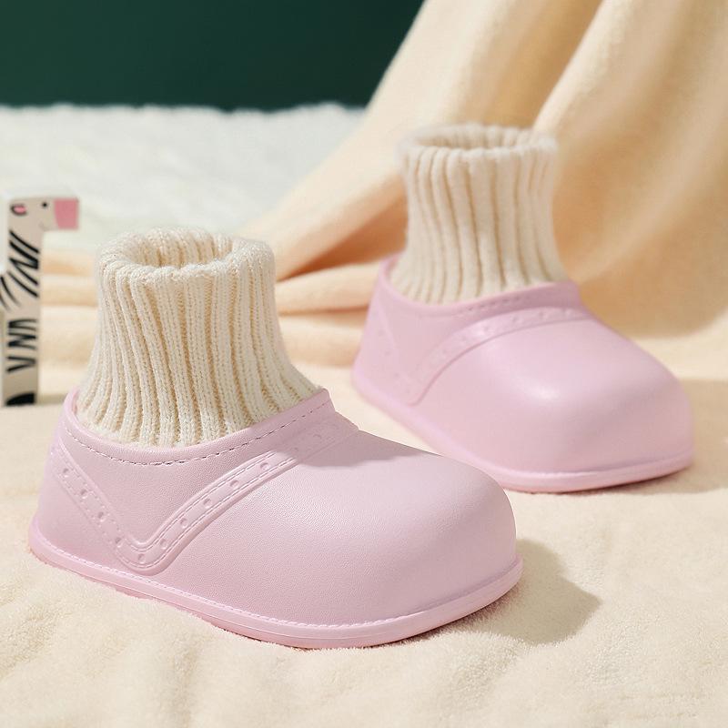 Children's Cotton Shoes Solid Color Japanese Style Simple Warm Sock Shoes Boys and Girls Casual Flats Drop Shipping Non-slip New