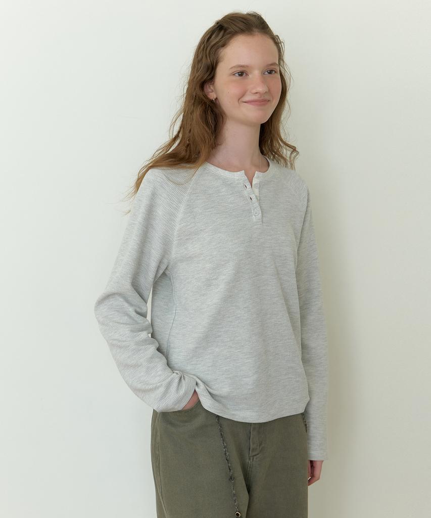 THEMITTEN Sylvan Waffle T-Shirt (Oat Melange)