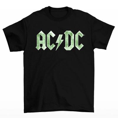 AC/DC Grünes Logo Herren T-Shirt Herren Damen Oberteile T-Shirts