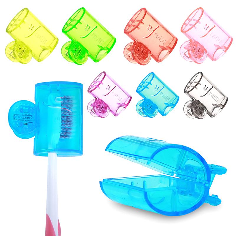 1PCS Travel Toothbrush Head Covers Protector Cap Brush Pod Case Protective Portable Plastic Clip For Household Travel