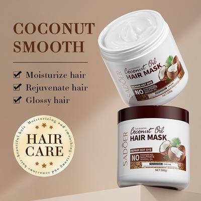Coconut Hair Mask Improves Frizz and Moisturizes Large Capacity Conditioner