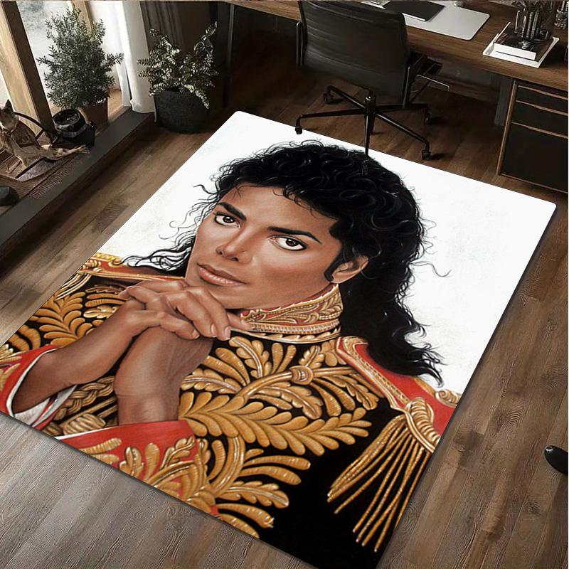 Michael Jackson Druck Teppich - Heimdekoration Teppich Für Wohnzimmer Schlafzimmer Bodenbelag Computerstuhl Bereichsteppich