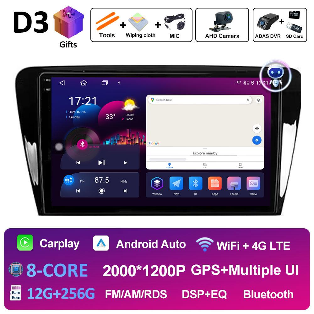 Sistem Inteligent DSP Stereo Pentru Skoda Octavia 3 A7 2013 2014 2015 2016 2017 2018 Player Video Radio Multimedia Auto Ecran QLED IPS