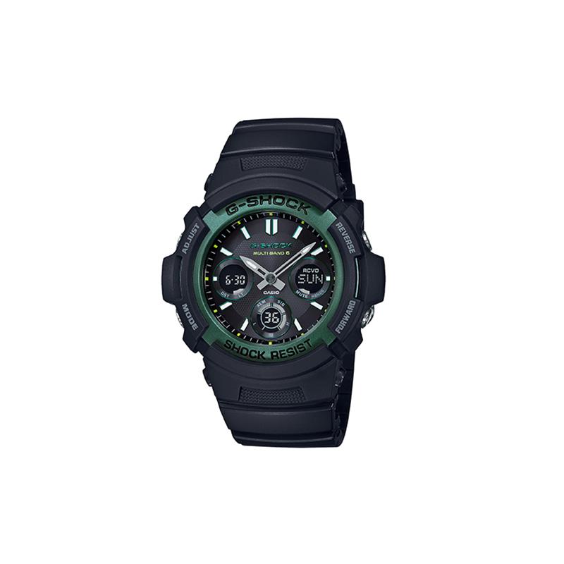 

Casio G-SHOCK YOUTH series solar powered six-station radio wave waterproof and shockproof fully automatic LED solar quartz movement AWG-M100SF-1A3PR чёрный